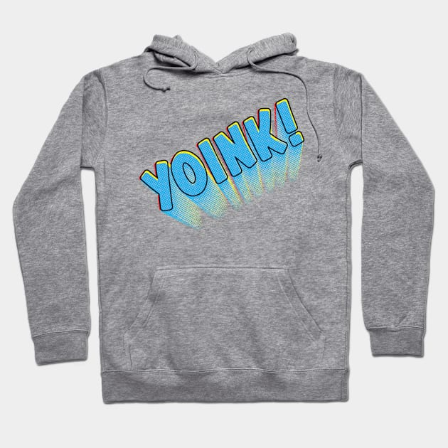 Yoink! Blue Halftone Hoodie by deancoledesign